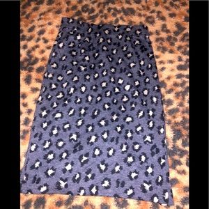 Snowy Leopard Print skirt